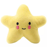 KUTKUT Smile Star Pet Squeaky Plush Toy for Puppy and Small Dogs Rubber Squeaky Toy, Plush - kutkutstyle